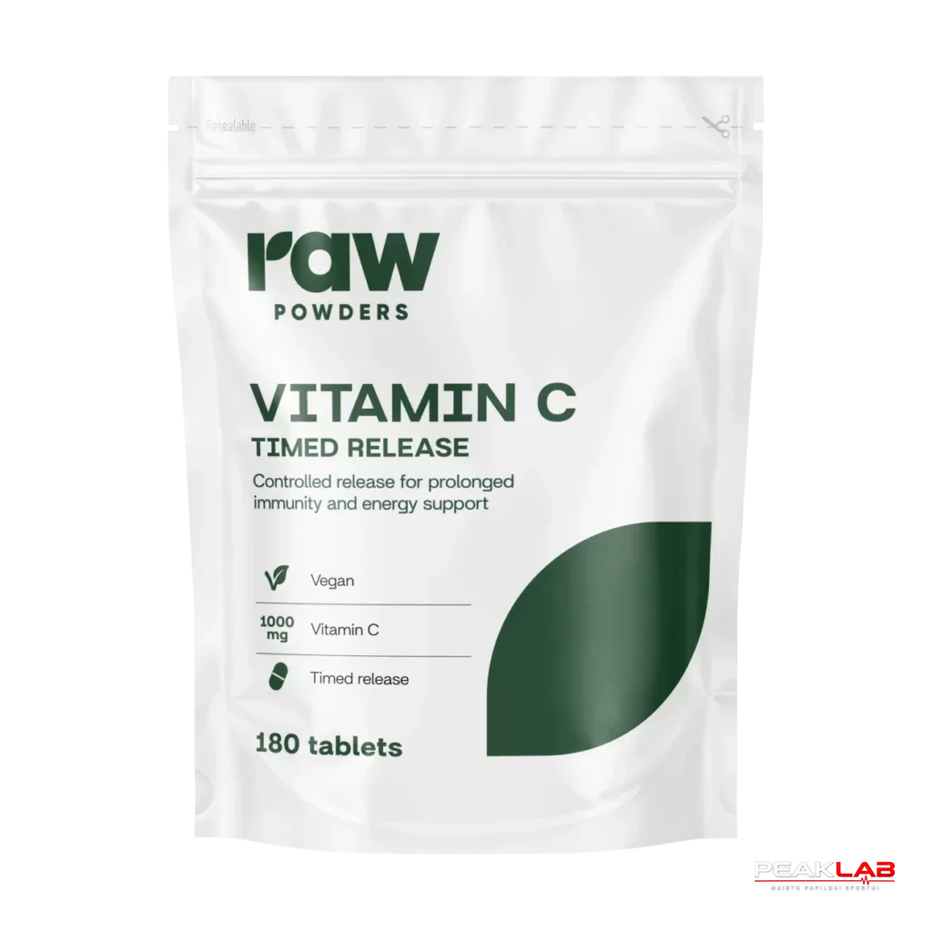 Raw Powders Vitamin C (Time Release) 180 tab.