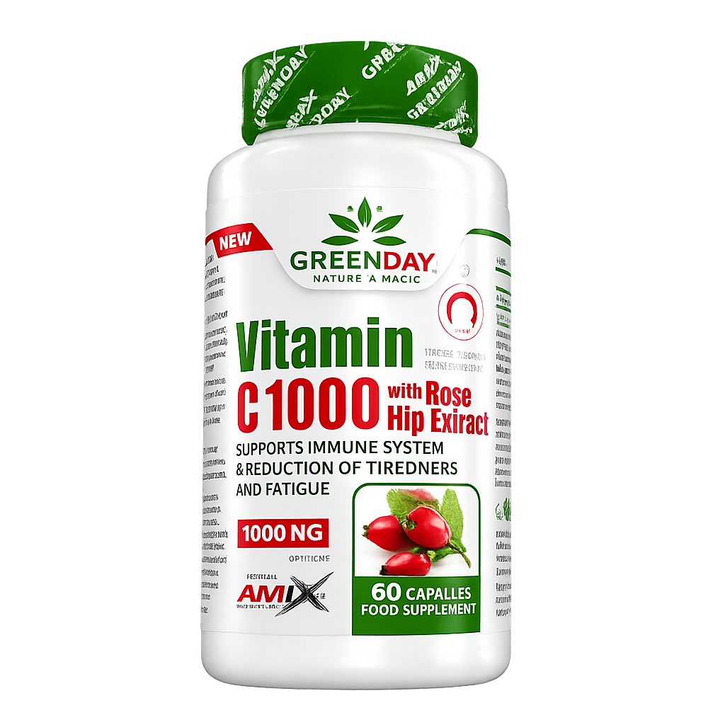 Amix GreenDay Vitamin C 1000 with Rose Hip Extract 60kaps.