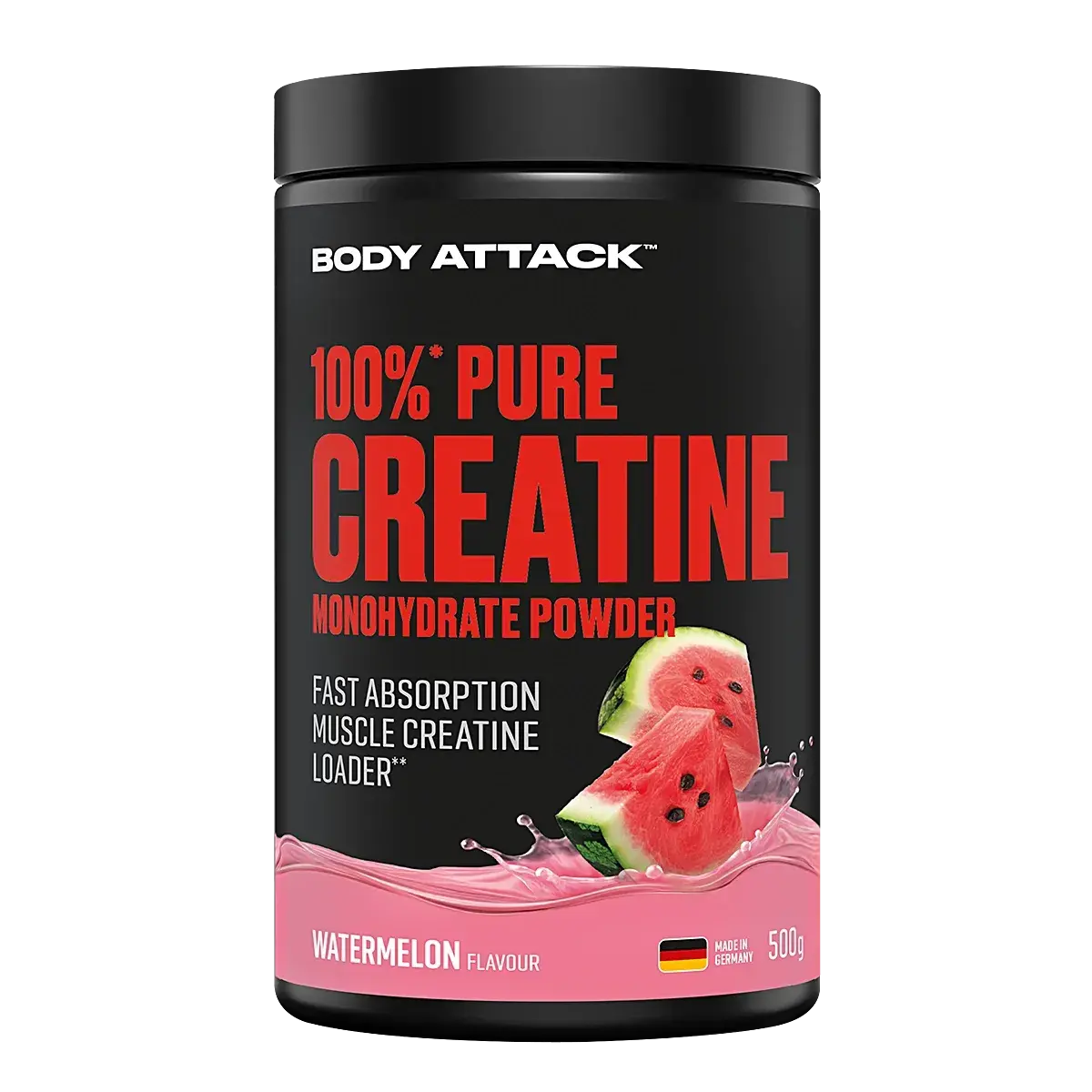 Body Attack 100% Pure Creatine ARBŪZO SKONIO