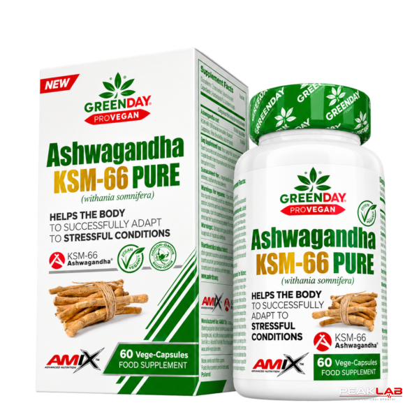 AMIX GREENDAY PROVEGAN ASHWAGANDHA KSM-66 PURE 60 KAPS.