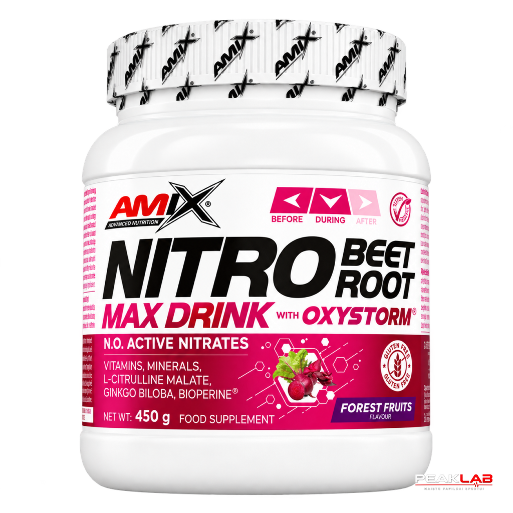 AMIX PERFORMANCE NITRO BEET ROOT MAX DRINK 450 G. BE KOFEINO