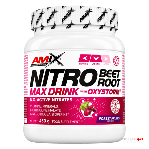 AMIX PERFORMANCE NITRO BEET ROOT MAX DRINK 450 G. BE KOFEINO