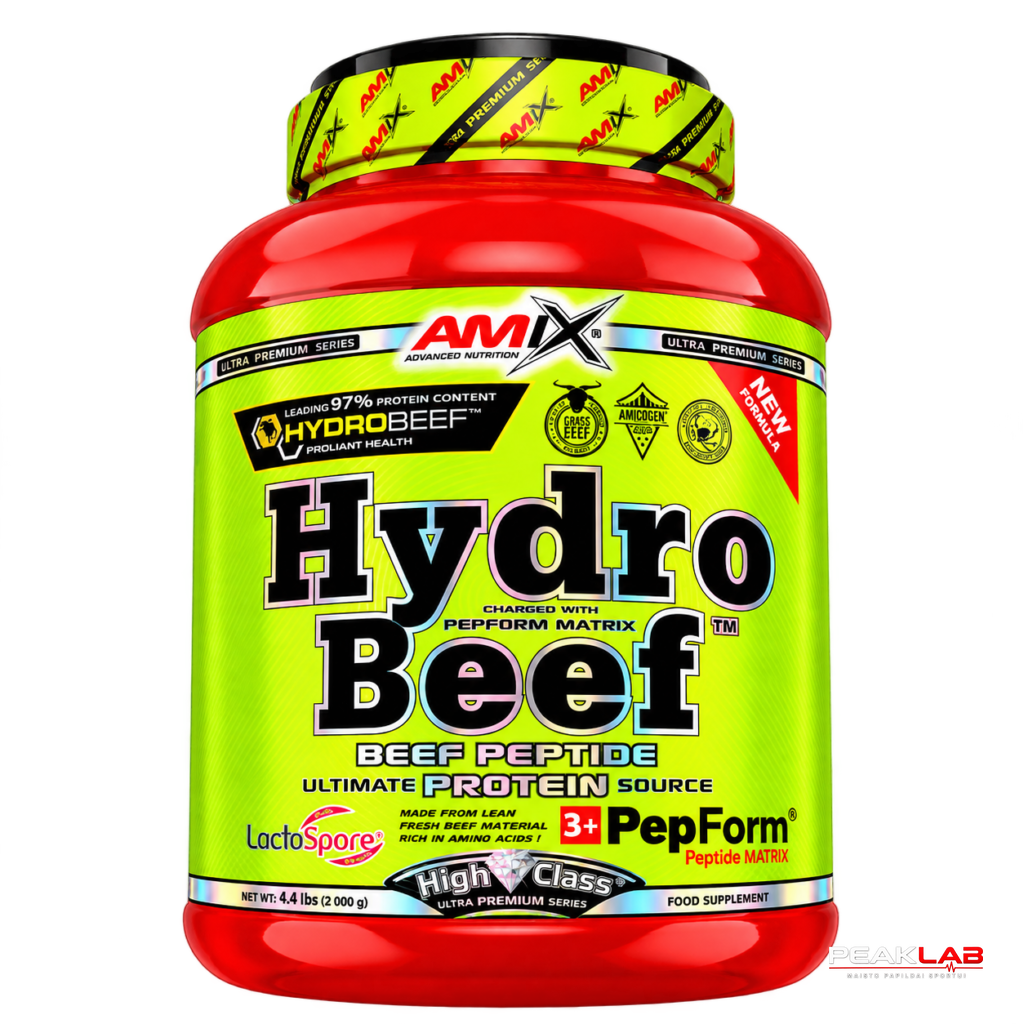Amix Nutrition HydroBeef Peptide Protein 2000g. BALTYMAI