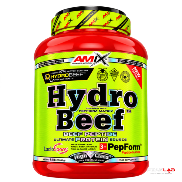 Amix Nutrition HydroBeef Peptide Protein 2000g. BALTYMAI