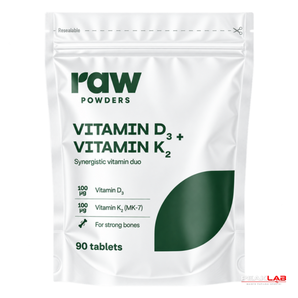 RAW POWDERS VITAMIN D3 + VITAMIN K2 90 TAB.